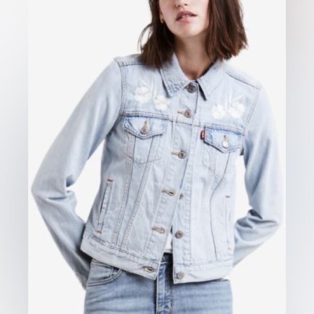 Levi Strauss Light Embroidered Denim Jacket | Size XS - Picture 1 of 9